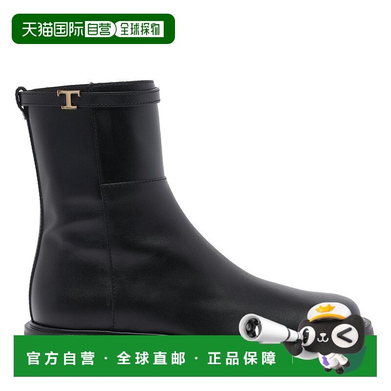 1h可退 香港直邮TOD'S 托德斯 女士 黑色皮质短靴 XXW20L0JR50GOC