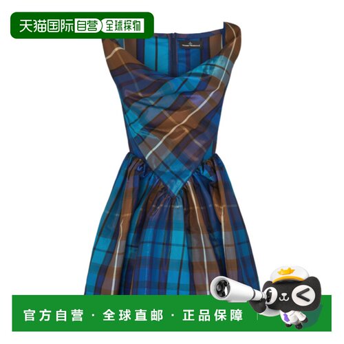 1h可退 Vivienne Westwood 格纹连衣裙 1101039HW01JF