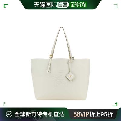 香港直邮MCM 女士White leather large Himmel shopping bag 手提