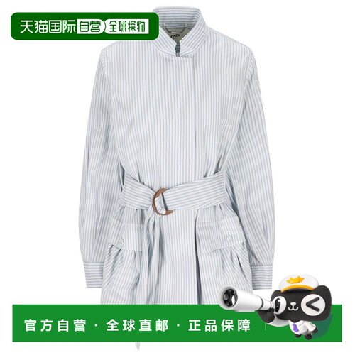 1h可退 香港直邮Fendi 芬迪 女士 條紋環扣腰帶夾克 FJ7621AQ3L