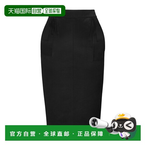 Saint Laurent CASSANDRE 缎面衬垫铅笔裙 863981【付后1h可退】