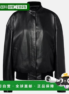 香港直邮The Row 女士 Eleonora 皮革短夹克 black黑色 舒适时尚