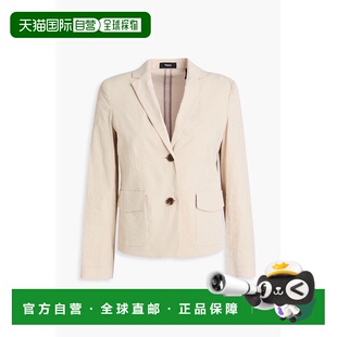 外套 香港直邮THEORY 亚麻混纺西装 女士 P0203106STRAW 希尔瑞