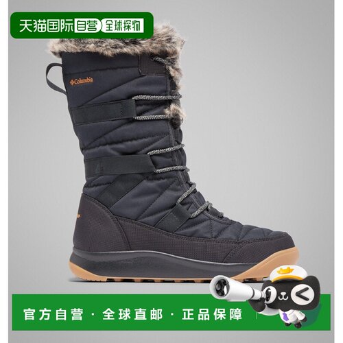 自营欧洲直邮Columbia Minx™ IV女士黑色/红棕色高防水雪地靴