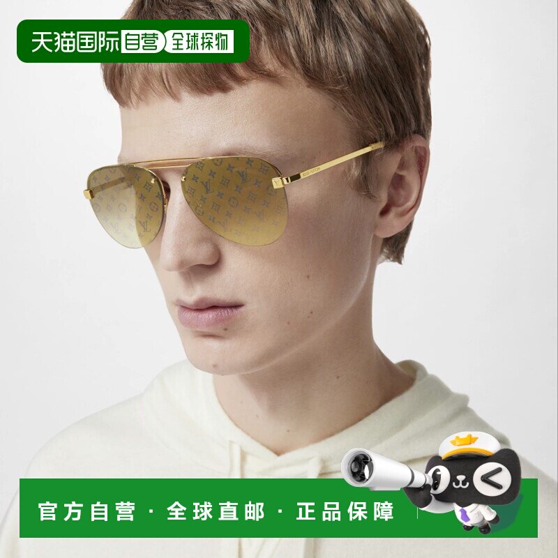 自营1h可退 欧洲直邮LV/路易威登 男士金色金属太阳镜正品百搭显