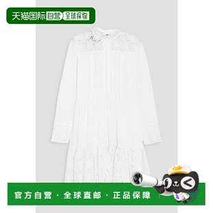 细褶英格兰刺绣棉混纺迷你连衣 女士 香港直邮Valentino 华伦天奴