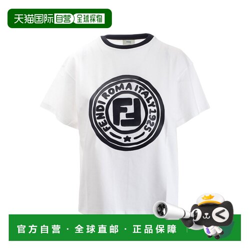 香港直邮Fendi 圆领logo印花T恤 JUI0137AJ短袖