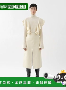 香港直邮Chloe 荷叶边羊毛毛衣 C22WHT65083高领