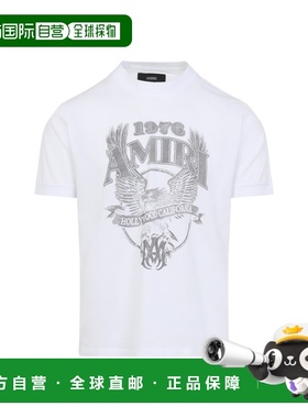 1h可退 香港直邮AMIRI 男士 鹰状标饰T恤 AMTOJR1025 white白色