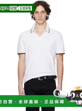 1h可退 香港直邮BOSS 波士 男士 白色 Slim-Fit Stretch-Cotton P