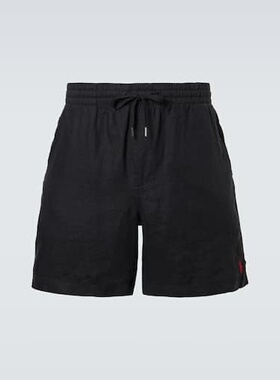 1h可退 香港直邮Polo Ralph Lauren Polo 拉夫 劳伦 男士 亚麻短