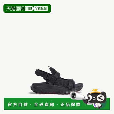 自营欧洲直邮Moncler盟可睐 Trailgrip Vela男士黑色尼龙凉鞋