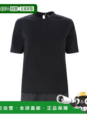 香港直邮Herno 黑色分层式短袖罩衫 JG0006D52006