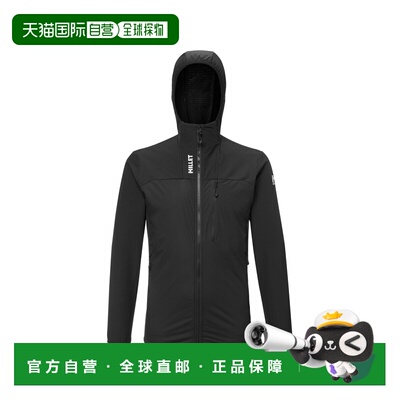 自营欧洲直邮Millet Seneca男士黑色聚酯纤维防水防风夹克
