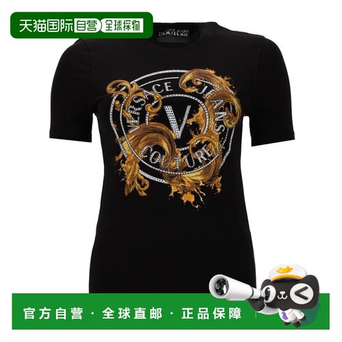 1h可退 香港直邮Versace Jeans Couture 女士T恤 80HAHE01CJ02EG8