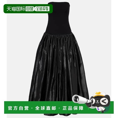 1h可退 香港直邮Coperni 女士 塔夫绸抹胸礼服 black黑色 舒适时