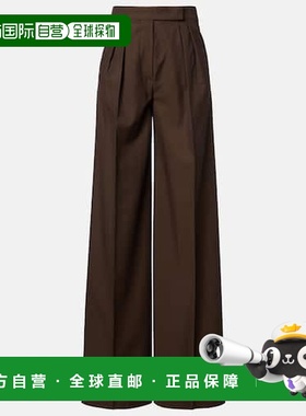 1h可退 香港直邮MaxMara 麦斯玛拉 女士 Quorum 初剪羊毛阔腿裤