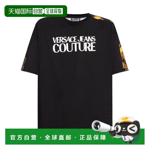 1h可退 香港直邮VERSACE JEANS 男士T恤 76GAH613JS287G89 SS2024