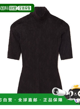 1h可退 香港直邮Stella McCartney 高领蕾丝七分袖上衣 6J04273SQ