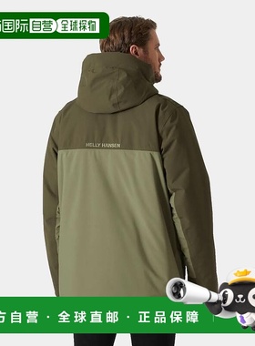 自营欧洲直邮Helly Hansen 男士深绿色聚酯Escape派克大衣夹克