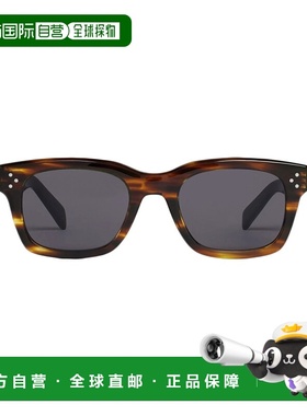 欧洲直邮CELINE/赛琳 23年新款 FRAME 41系列 男士烟灰色镜片条纹