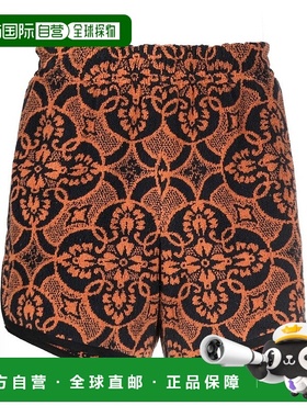 香港直邮Marine Serre 男士 SERRE 海军风橙色短裤 SH029SS23MWOV