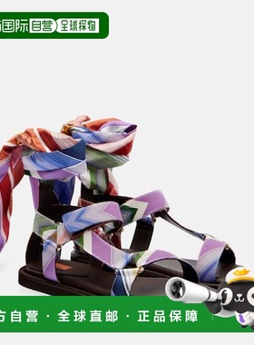 1h可退 香港直邮MISSONI 米索尼 女士 Maud 锯齿斜纹布凉鞋