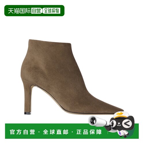 The Row Carla 80 绒面革靴子 F1751L303高跟短靴 【付后1h可退】