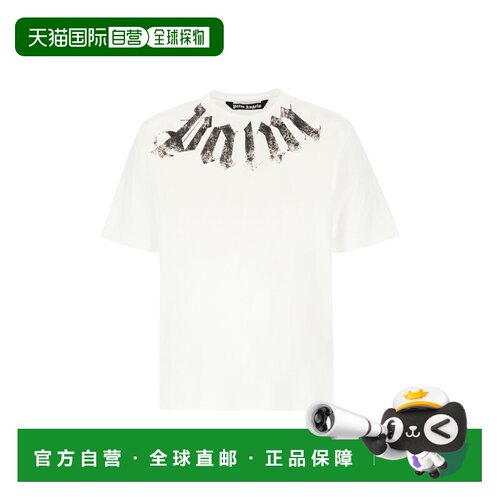 香港直邮Palm Angels 棕榈天使 男士 白垩色棉质T恤 PAMAA003JR00