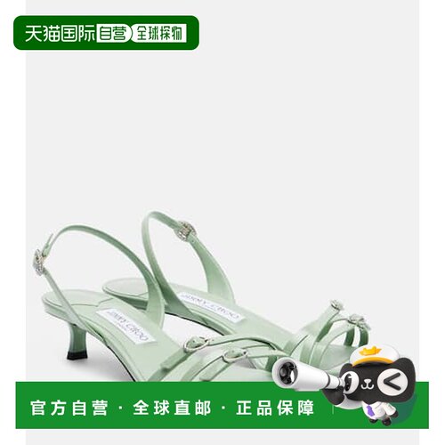 香港直邮Jimmy Choo 周仰杰 女士 Kaira 漆皮露跟凉鞋高跟单鞋