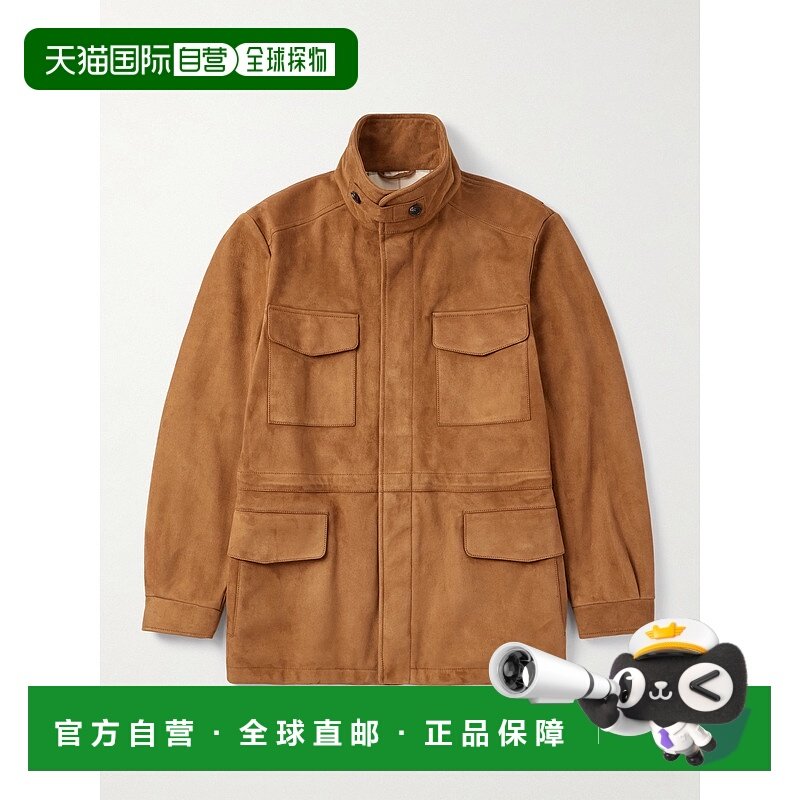 美国直邮Loro Piana 诺悠翩雅 男士 绒面革军装夹克 FAP3878