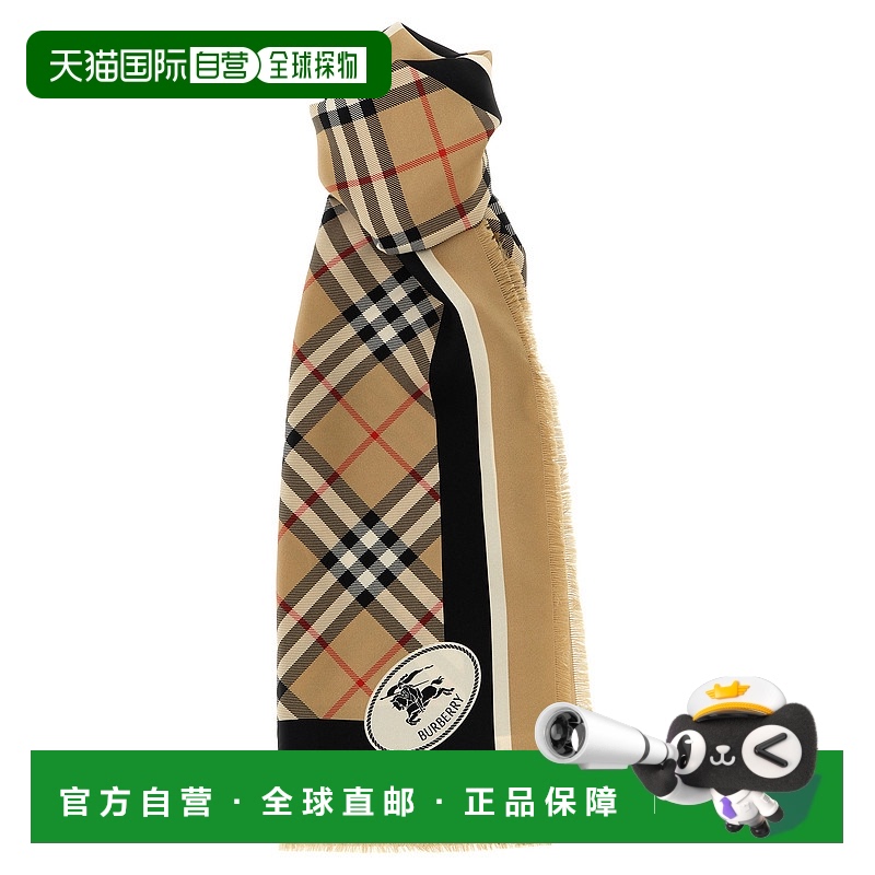 1h可退 欧洲直邮burberry 女士 围巾披肩博柏利桑蚕丝配饰