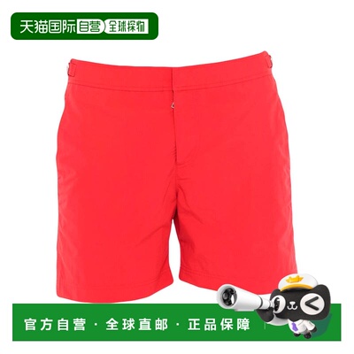 香港直邮Orlebar Brown 男士 泳裤 Red红色 时尚舒适泳衣短裤