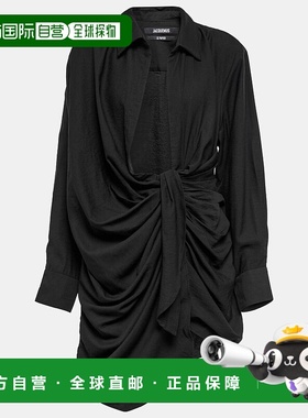 香港直邮Jacquemus 女士 La Bahia 长袍褶皱迷你连衣裙包臀裙