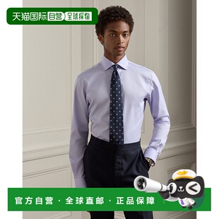 浅蓝色棉质免烫斜纹衬衫 男士 Lauren拉夫劳伦 自营欧洲直邮Ralph