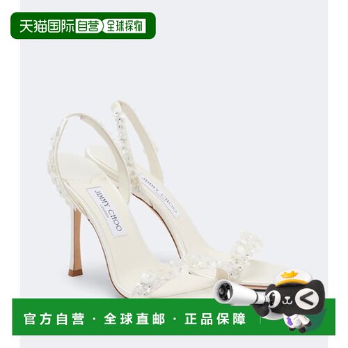 香港直邮Jimmy Choo 周仰杰 女士 Jenn 精饰露跟凉鞋