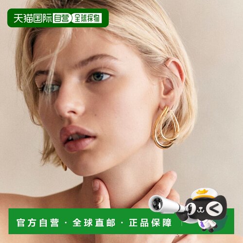 自营欧洲直邮Sezane 女士金色锡耳饰耳环耳坠新款