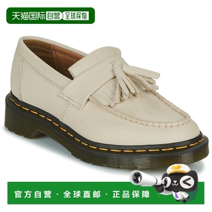 休闲乐福鞋 女杏色光面皮革平底流苏复古时尚 martens 欧洲直邮dr.