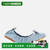 自营欧洲直邮Hogan H684天蓝色蝴蝶结芭蕾舞鞋 一脚蹬