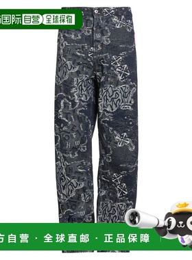 1h可退 香港直邮off-white 男士 牛仔长裤 blue蓝色 舒适时尚