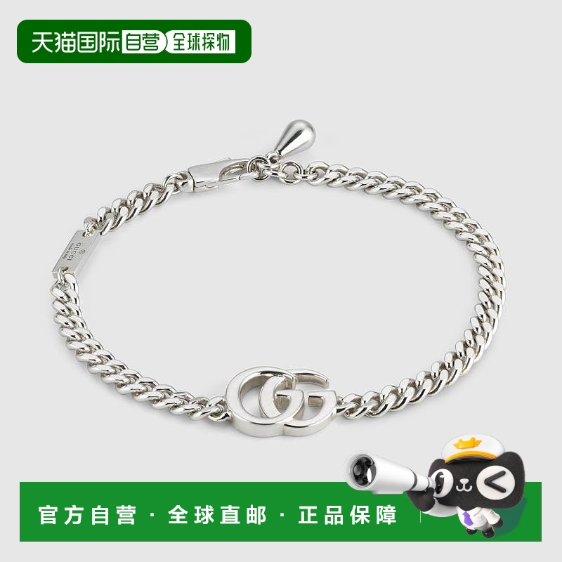 自营欧洲直邮Gucci古驰GG Marmont系列925银链条手链新款