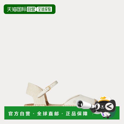 自营欧洲直邮Ralph Lauren拉夫劳伦 Robby女士帆布平底渔夫鞋凉鞋