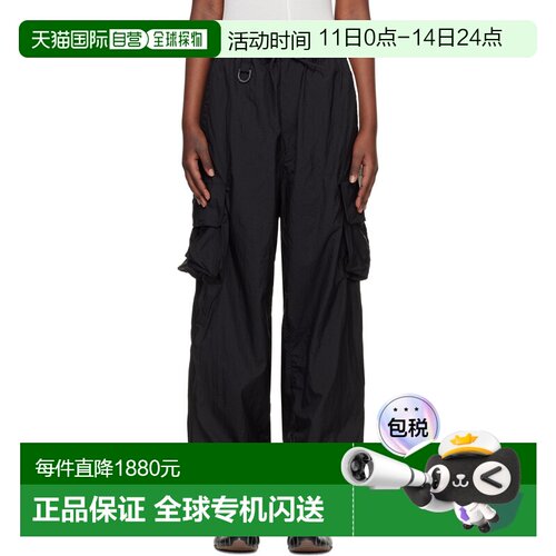 香港直邮Y-3 女士 黑色 Nylon Wired 3 Stripes 工装裤 KF1087