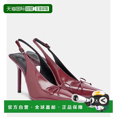 1h可退 香港直邮Jacquemus 女士 Cubisto 100 皮质露跟浅口鞋单鞋