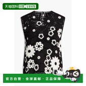 1h可退 MFPTO01171NOIRBLANC 钩花棉质上衣 香港直邮Maje 女士