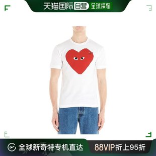 Des Garcons Play P1T220 香港直邮Comme 男士 心形logo图案T恤