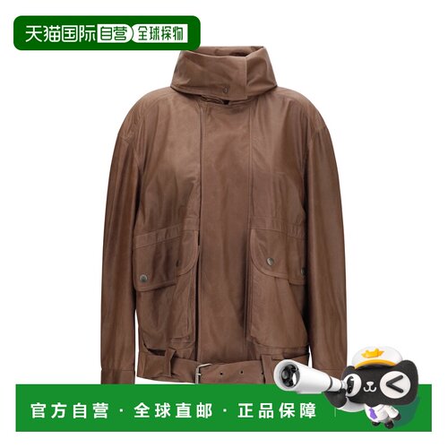 香港直邮Calvin Klein 卡尔文 克莱恩 女士 Isa 皮革夹克 LV0VY01