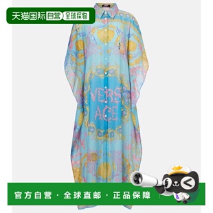 水底棉质真丝海滩罩衫 香港直邮Versace Barocco 女士 范思哲