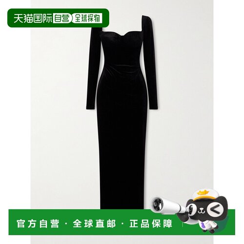 1h可退 Balenciaga 巴黎世家 女士 天鹅绒抹胸礼服 85734