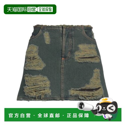 1h可退 香港直邮Acne Studios 艾克妮 女士 牛仔半身裙 blue蓝色